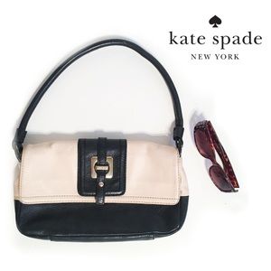 KATE SPADE Two Tone Handbag Purse Leather
